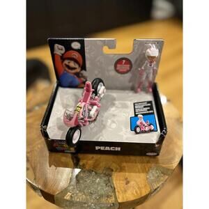Super Mario Bros. Movie Peach with Kart Pull Back Toy
